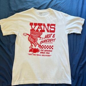 Vans “Hot & Shreddy!” Graphic White / Red Tee Shirt